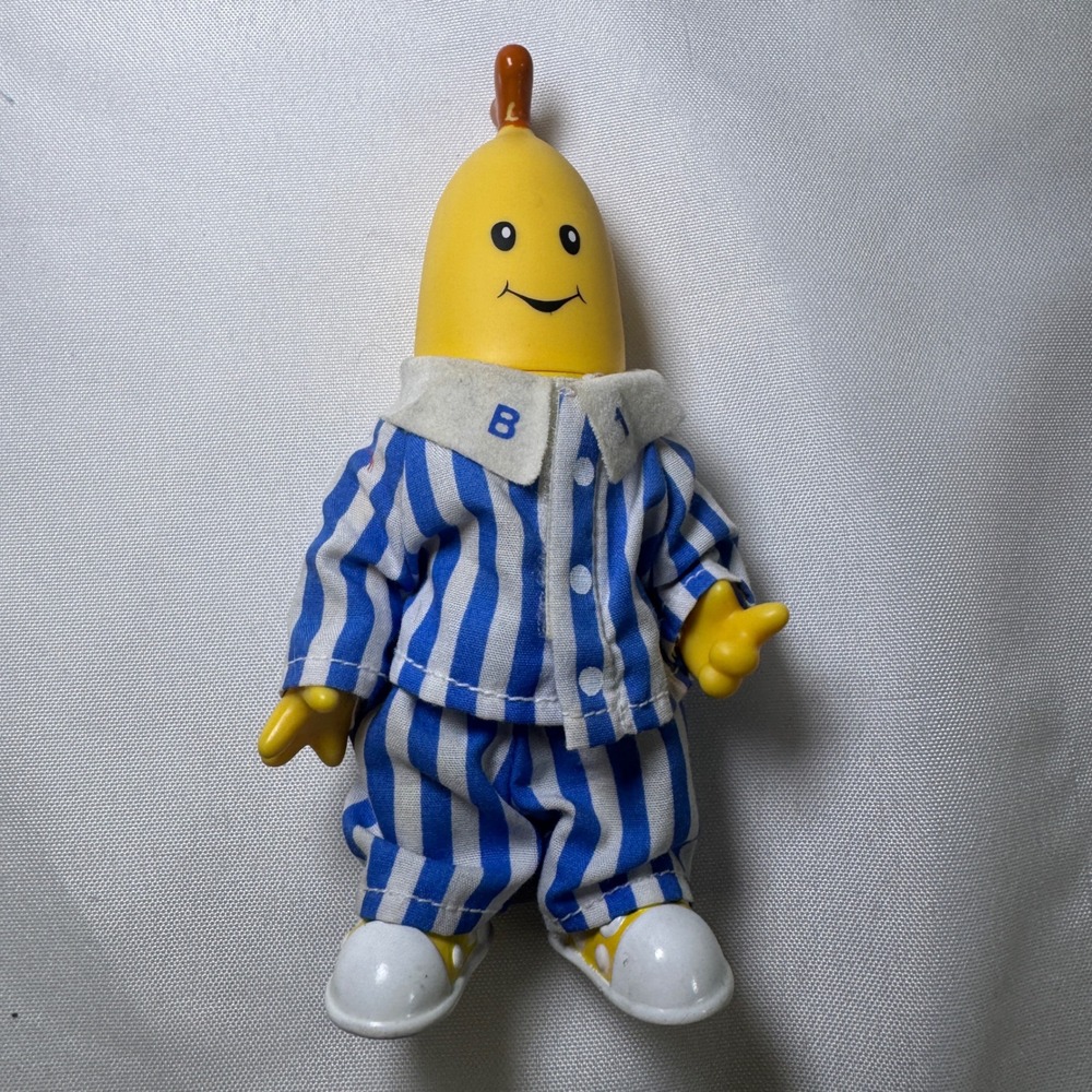 Vintage 1996 Tomy Bananas in Pajamas B1 Action Figure 5.5" Striped PJs Toy